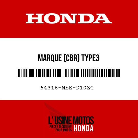 image de 64316-MEE-D10ZC MARQUE (CBR) TYPE3 