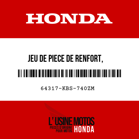 image de 64317-KBS-740ZM JEU DE PIECE DE RENFORT, CAPOTINFERIEUR D R127 