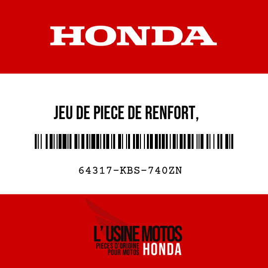 image de 64317-KBS-740ZN JEU DE PIECE DE RENFORT, CAPOTINFERIEUR D PB149 