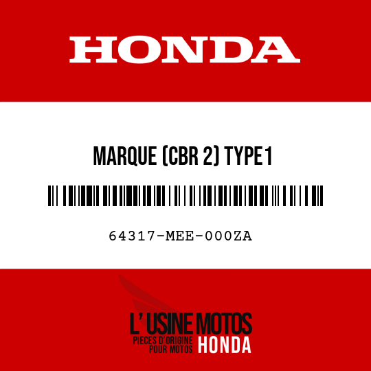 image de 64317-MEE-000ZA MARQUE (CBR 2) TYPE1