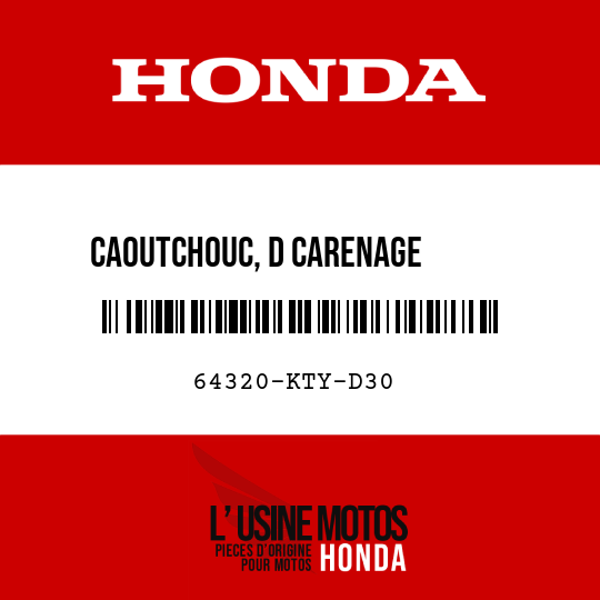 image de 64320-KTY-D30 CAOUTCHOUC, D CARENAGE       MILILEU
