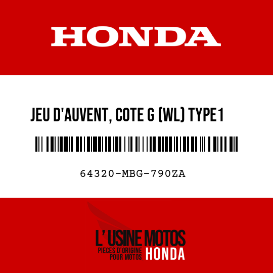 image de 64320-MBG-790ZA JEU D'AUVENT, COTE G (WL) TYPE1