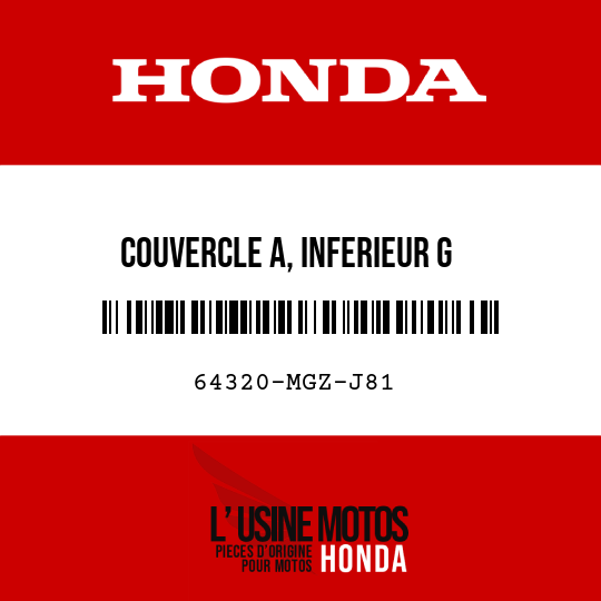 image de 64320-MGZ-J81 COUVERCLE A, INFERIEUR G