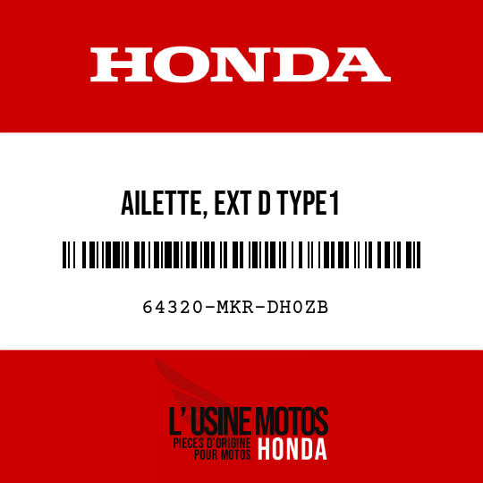 image de 64320-MKR-DH0ZB AILETTE, EXT D TYPE1