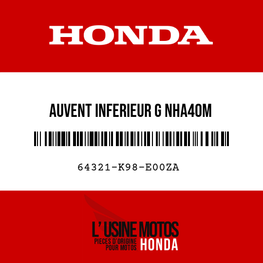 image de 64321-K98-E00ZA AUVENT INFERIEUR G NHA40M
