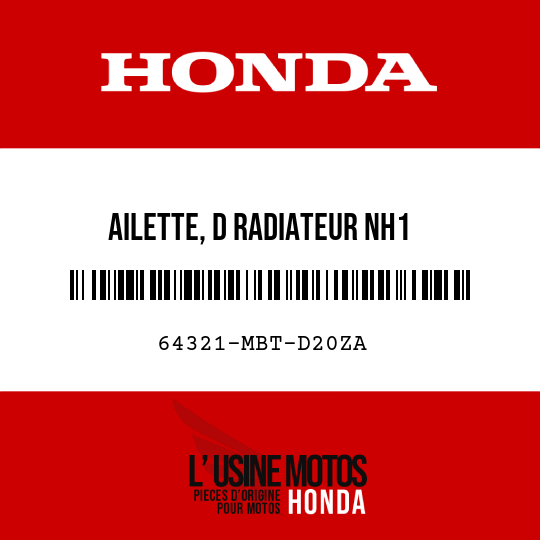 image de 64321-MBT-D20ZA AILETTE, D RADIATEUR NH1 