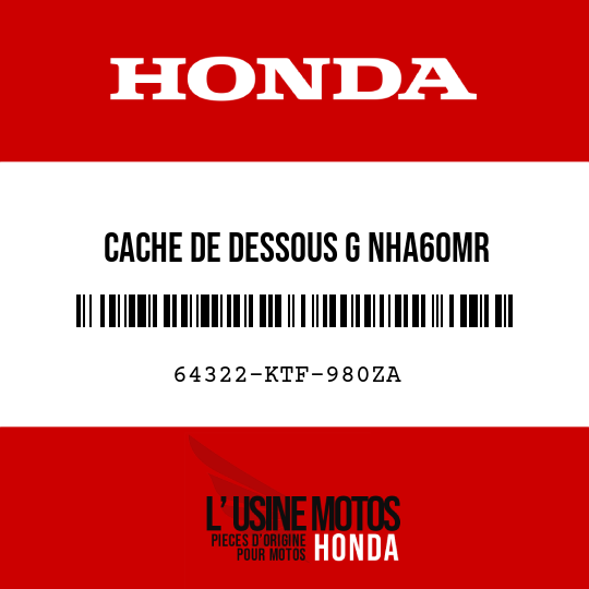 image de 64322-KTF-980ZA CACHE DE DESSOUS G NHA60MR 