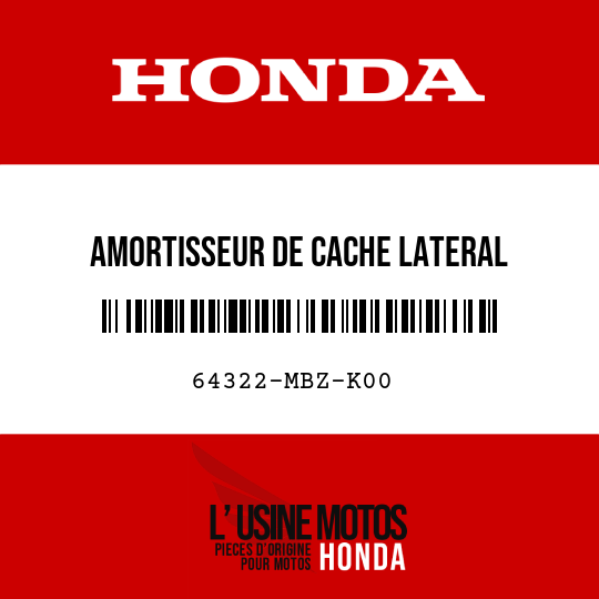 image de 64322-MBZ-K00 AMORTISSEUR DE CACHE LATERAL