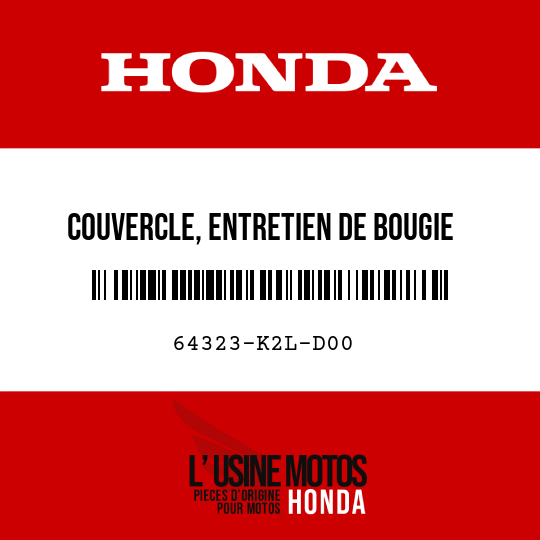 image de 64323-K2L-D00 COUVERCLE, ENTRETIEN DE BOUGIE