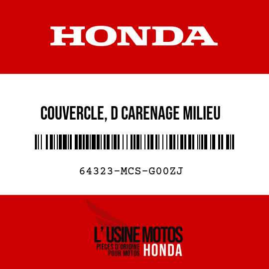 image de 64323-MCS-G00ZJ COUVERCLE, D CARENAGE MILIEU NH124MU 