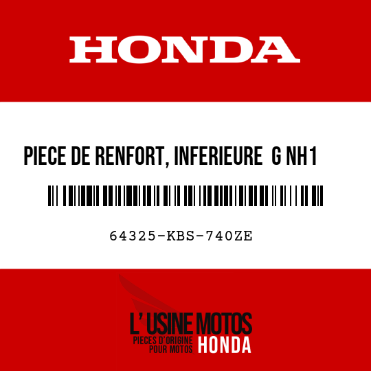 image de 64325-KBS-740ZE PIECE DE RENFORT, INFERIEURE  G NH1 