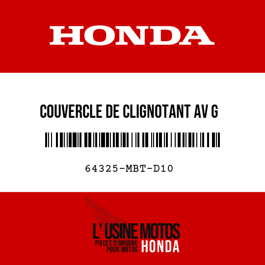 image de 64325-MBT-D10 COUVERCLE DE CLIGNOTANT AV G