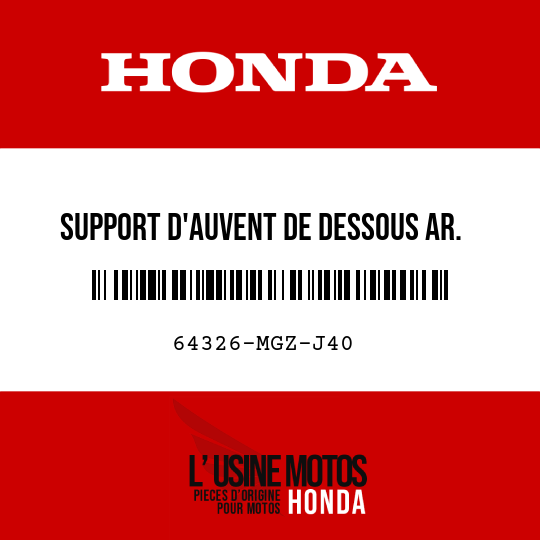 image de 64326-MGZ-J40 SUPPORT D'AUVENT DE DESSOUS AR.