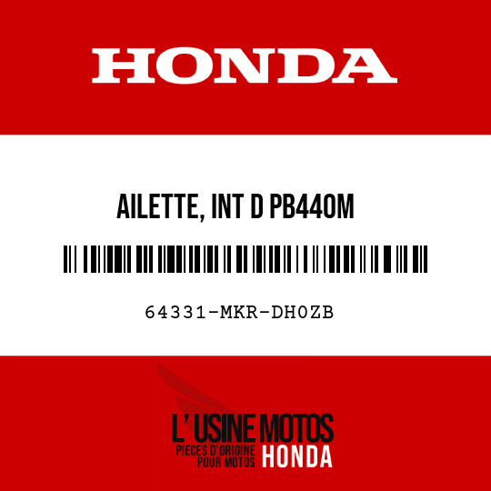 image de 64331-MKR-DH0ZB AILETTE, INT D PB440M