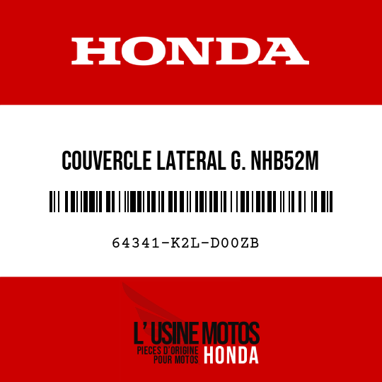 image de 64341-K2L-D00ZB COUVERCLE LATERAL G. NHB52M