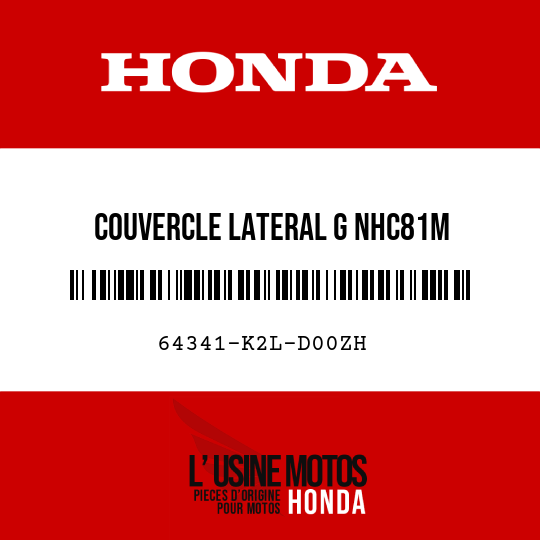 image de 64341-K2L-D00ZH COUVERCLE LATERAL G NHC81M