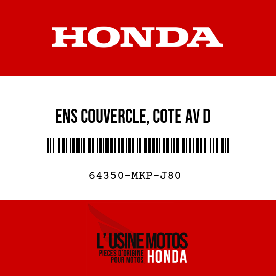 image de 64350-MKP-J80 ENS COUVERCLE, COTE AV D