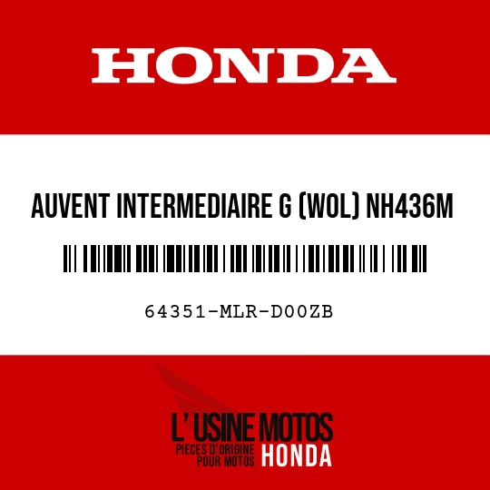 image de 64351-MLR-D00ZB AUVENT INTERMEDIAIRE G (WOL) NH436M