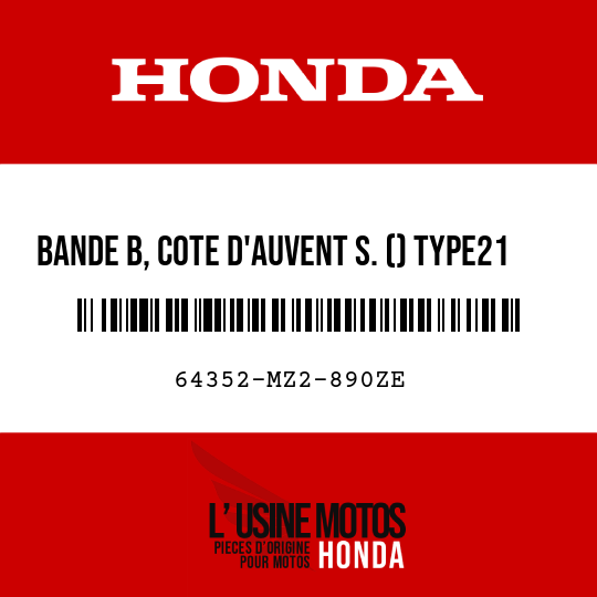 image de 64352-MZ2-890ZE BANDE B, COTE D'AUVENT S. () TYPE21