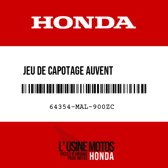 image de 64354-MAL-900ZC JEU DE CAPOTAGE AUVENT        INFERIEUR G (WL) TYPE6 