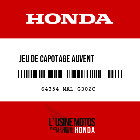 image de 64354-MAL-G30ZC JEU DE CAPOTAGE AUVENT        INFERIEUR G (WL) TYPE5 