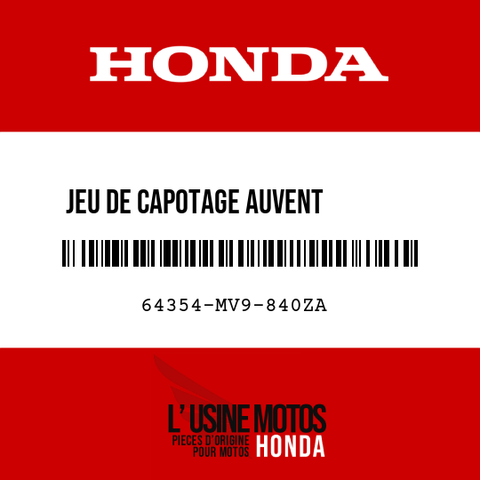 image de 64354-MV9-840ZA JEU DE CAPOTAGE AUVENT        INFERIEUR G (WL) TYPE24 