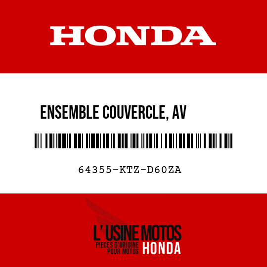 image de 64355-KTZ-D60ZA ENSEMBLE COUVERCLE, AV       INFERIEUR (WL) NHA48M