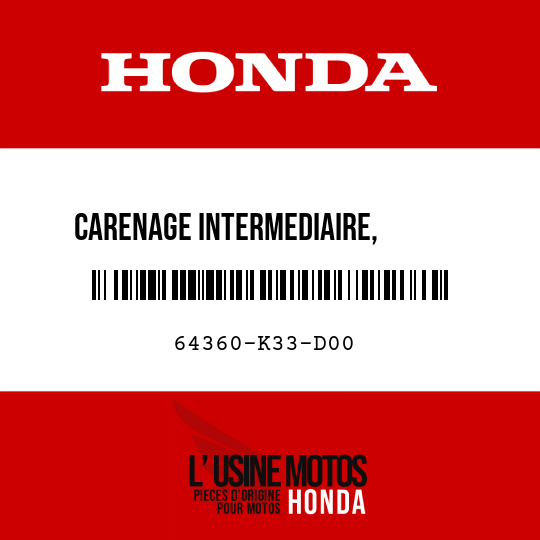 image de 64360-K33-D00 CARENAGE INTERMEDIAIRE,       INTERIEUR G