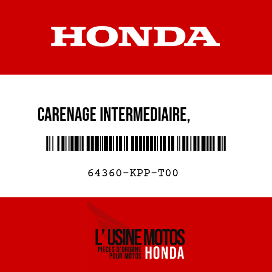 image de 64360-KPP-T00 CARENAGE INTERMEDIAIRE,       INTERIEUR G