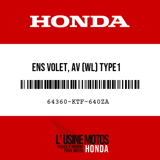 image de 64360-KTF-640ZA ENS VOLET, AV (WL) TYPE1