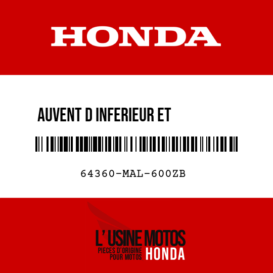 image de 64360-MAL-600ZB AUVENT D INFERIEUR ET         INTERIEUR NH1 