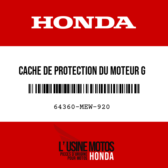 image de 64360-MEW-920 CACHE DE PROTECTION DU MOTEUR G