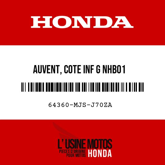 image de 64360-MJS-J70ZA AUVENT, COTE INF G NHB01