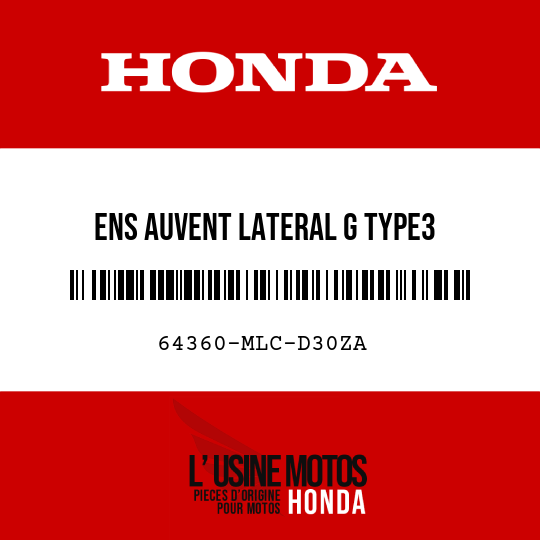 image de 64360-MLC-D30ZA ENS AUVENT LATERAL G TYPE3