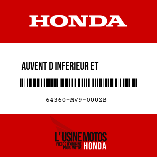 image de 64360-MV9-000ZB AUVENT D INFERIEUR ET         INTERIEUR R110 