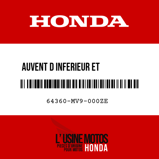 image de 64360-MV9-000ZE AUVENT D INFERIEUR ET         INTERIEUR R158P 