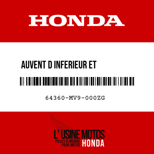 image de 64360-MV9-000ZG AUVENT D INFERIEUR ET         INTERIEUR NH343P 