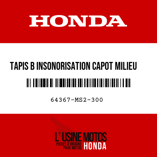 image de 64367-MS2-300 TAPIS B INSONORISATION CAPOT MILIEU G.