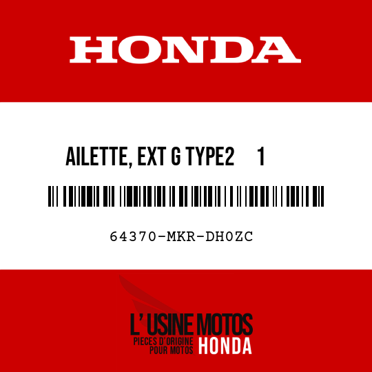 image de 64370-MKR-DH0ZC AILETTE, EXT G TYPE2     1