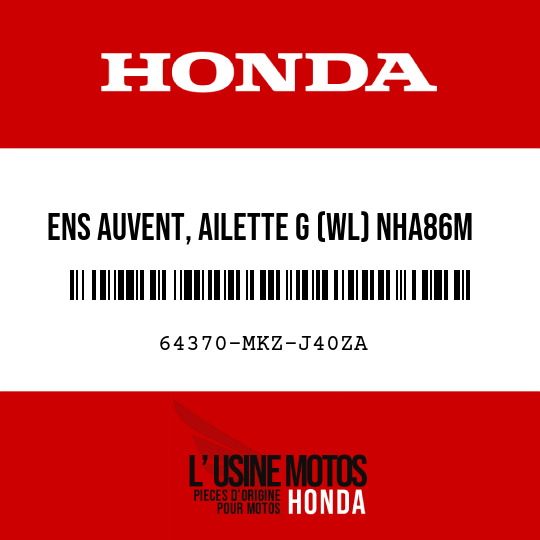 image de 64370-MKZ-J40ZA ENS AUVENT, AILETTE G (WL) NHA86M