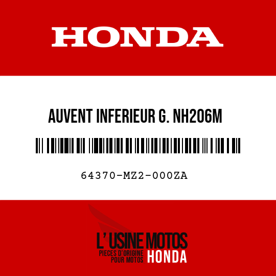 image de 64370-MZ2-000ZA AUVENT INFERIEUR G. NH206M 