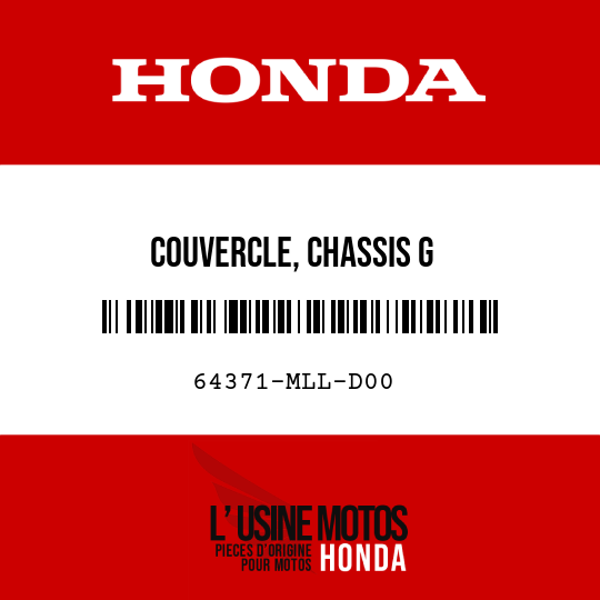 image de 64371-MLL-D00 COUVERCLE, CHASSIS G