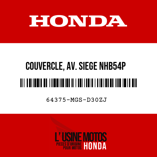 image de 64375-MGS-D30ZJ COUVERCLE, AV. SIEGE NHB54P