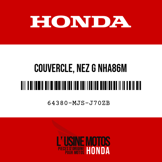 image de 64380-MJS-J70ZB COUVERCLE, NEZ G NHA86M