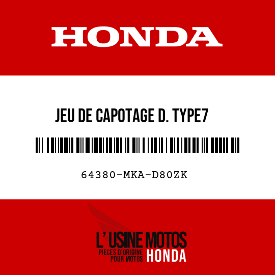 image de 64380-MKA-D80ZK JEU DE CAPOTAGE D. TYPE7