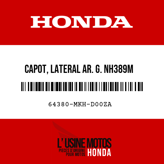 image de 64380-MKH-D00ZA CAPOT, LATERAL AR. G. NH389M