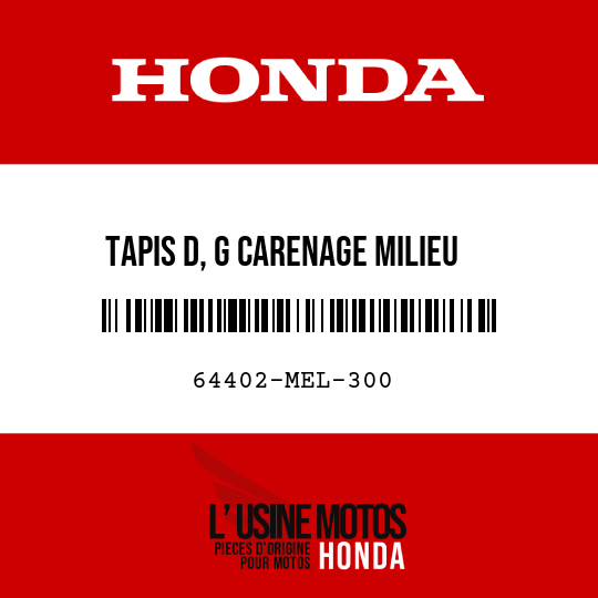 image de 64402-MEL-300 TAPIS D, G CARENAGE MILIEU