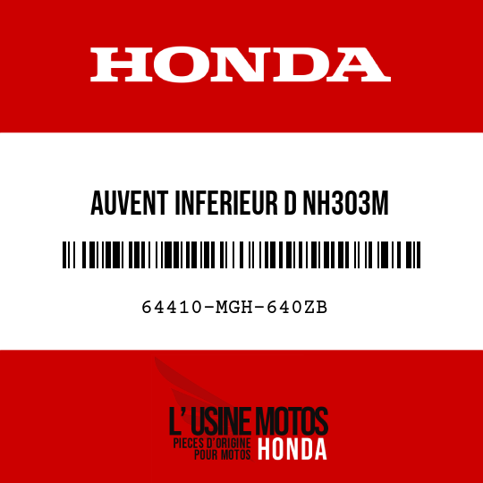 image de 64410-MGH-640ZB AUVENT INFERIEUR D NH303M