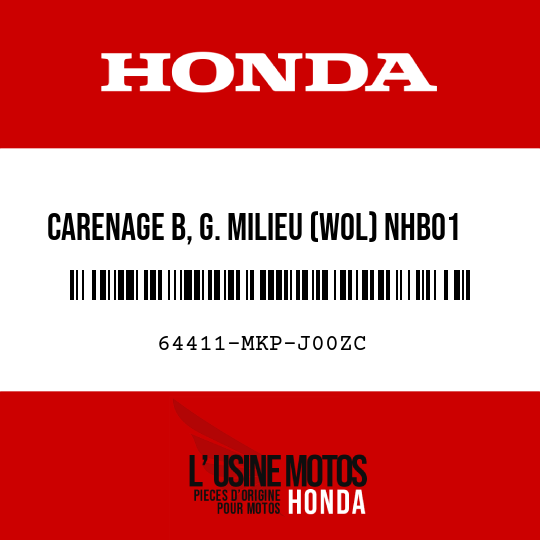 image de 64411-MKP-J00ZC CARENAGE B, G. MILIEU (WOL) NHB01