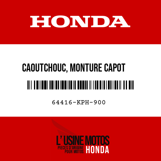 image de 64416-KPH-900 CAOUTCHOUC, MONTURE CAPOT     CARROSSERIE